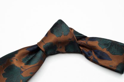 Burnt Orange Floral Tie - Image 3